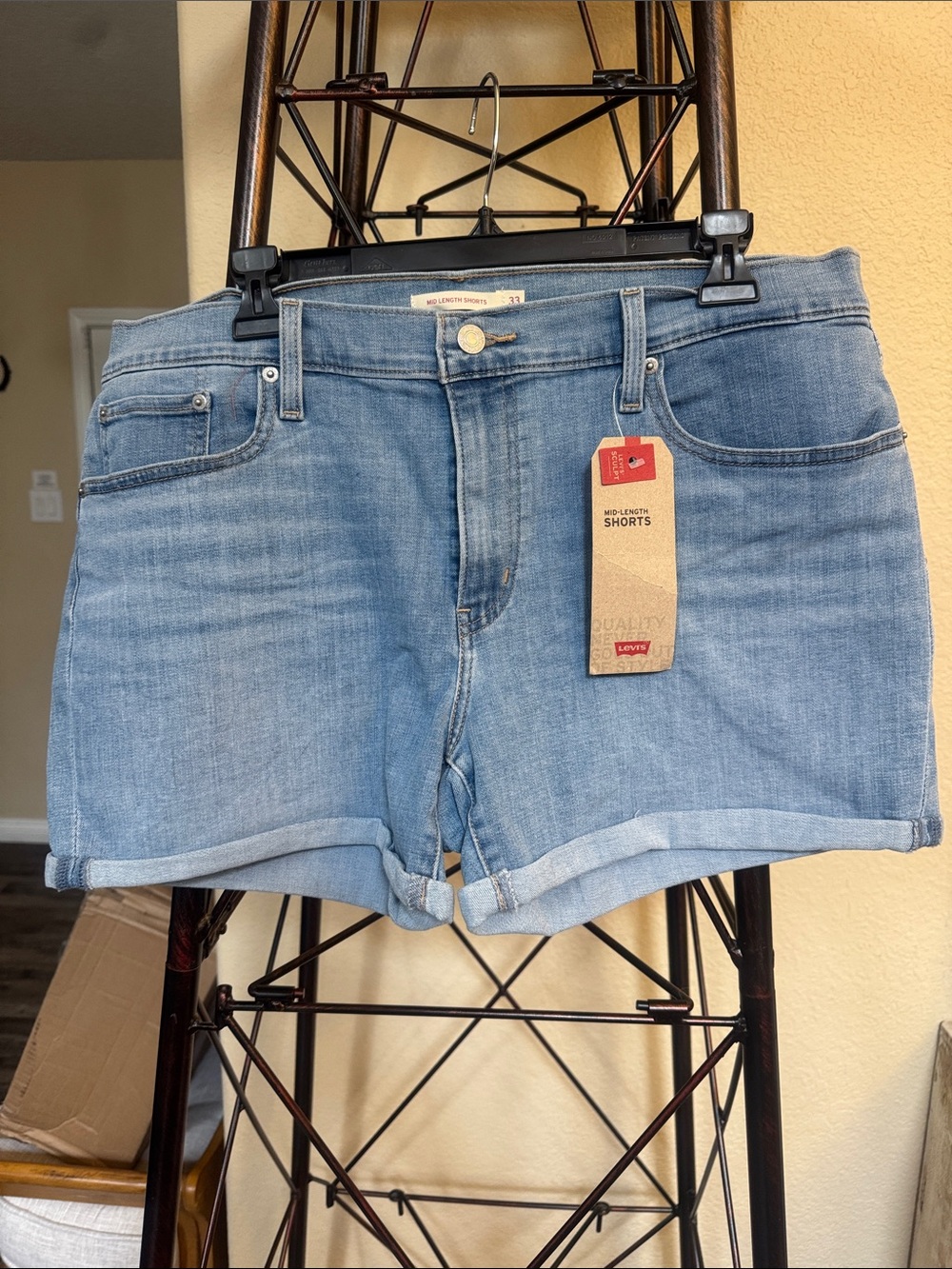 Levi's Light Blue Roll-Cuff Women's Denim Shorts